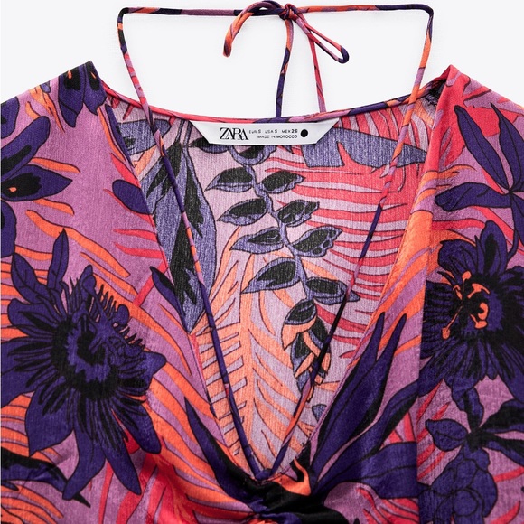 ZARA FLORAL DRESS SIZE S - Picture 4 of 10